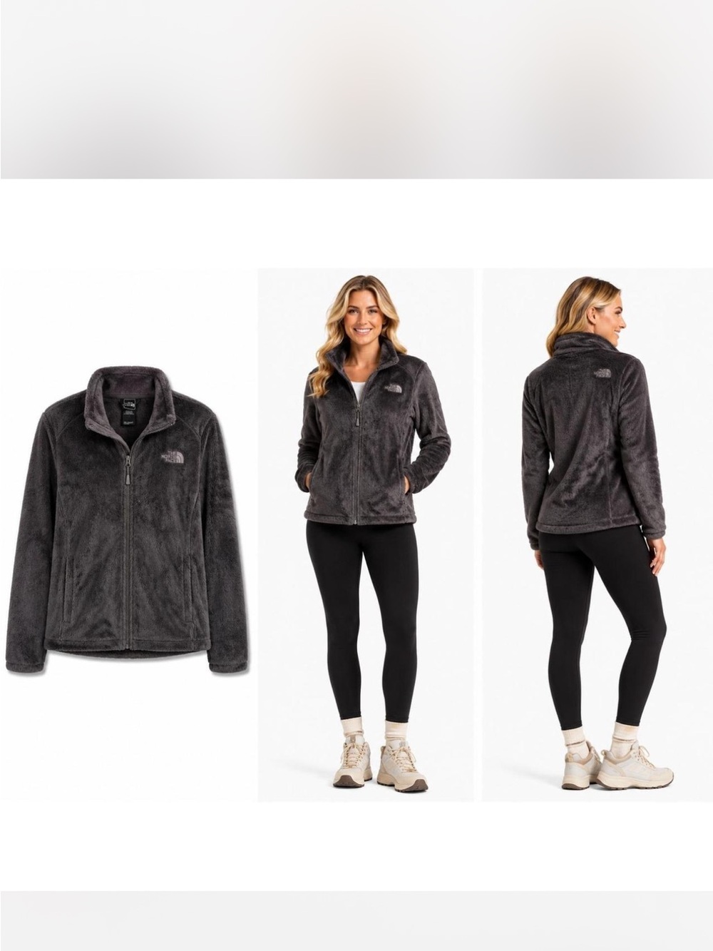 The North Face Women's Osito Dark Grey Fleece Jacket